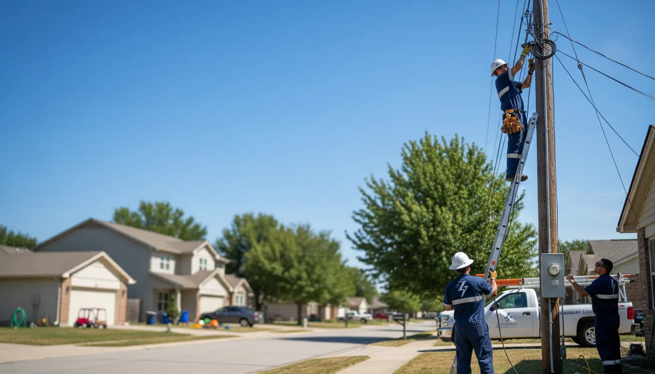 Residential electrician providing installation services in Mount Auburn, IA